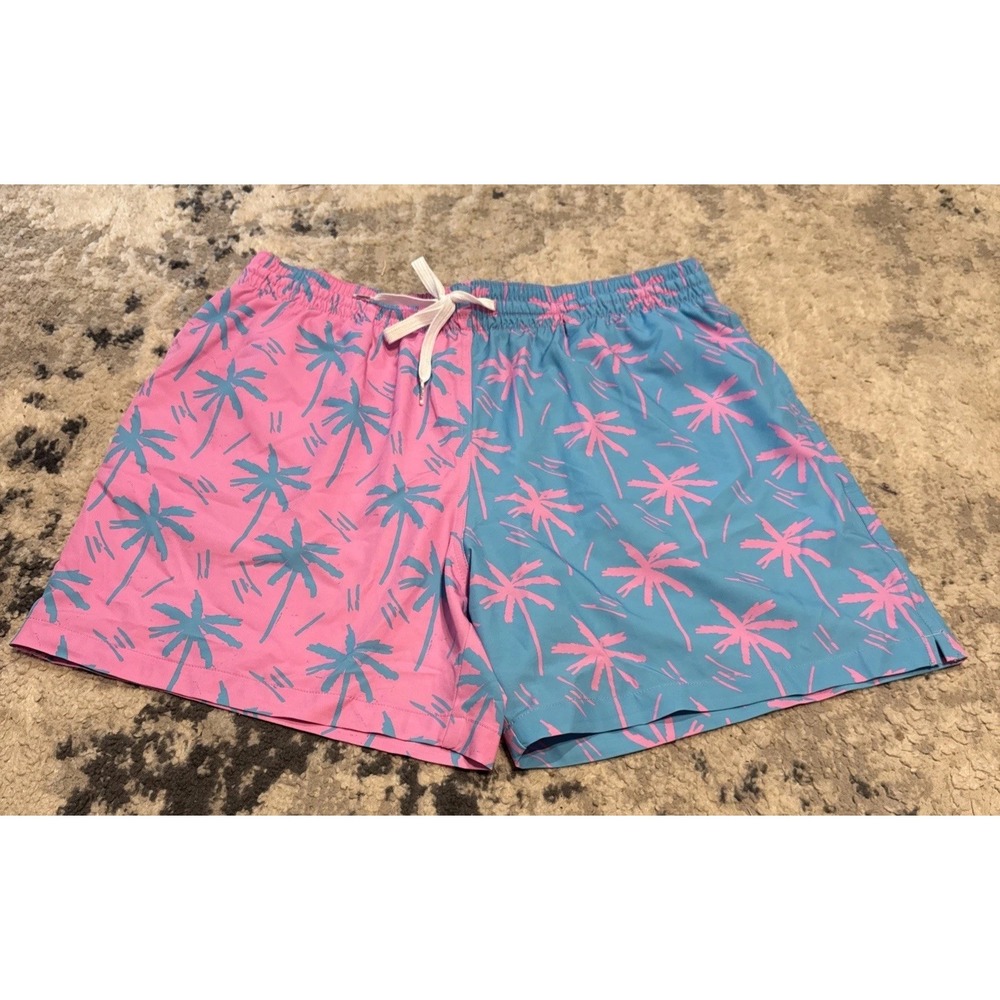 Chubbies Lined Swim Trunks Mens Size X-Large XL Pink Blue